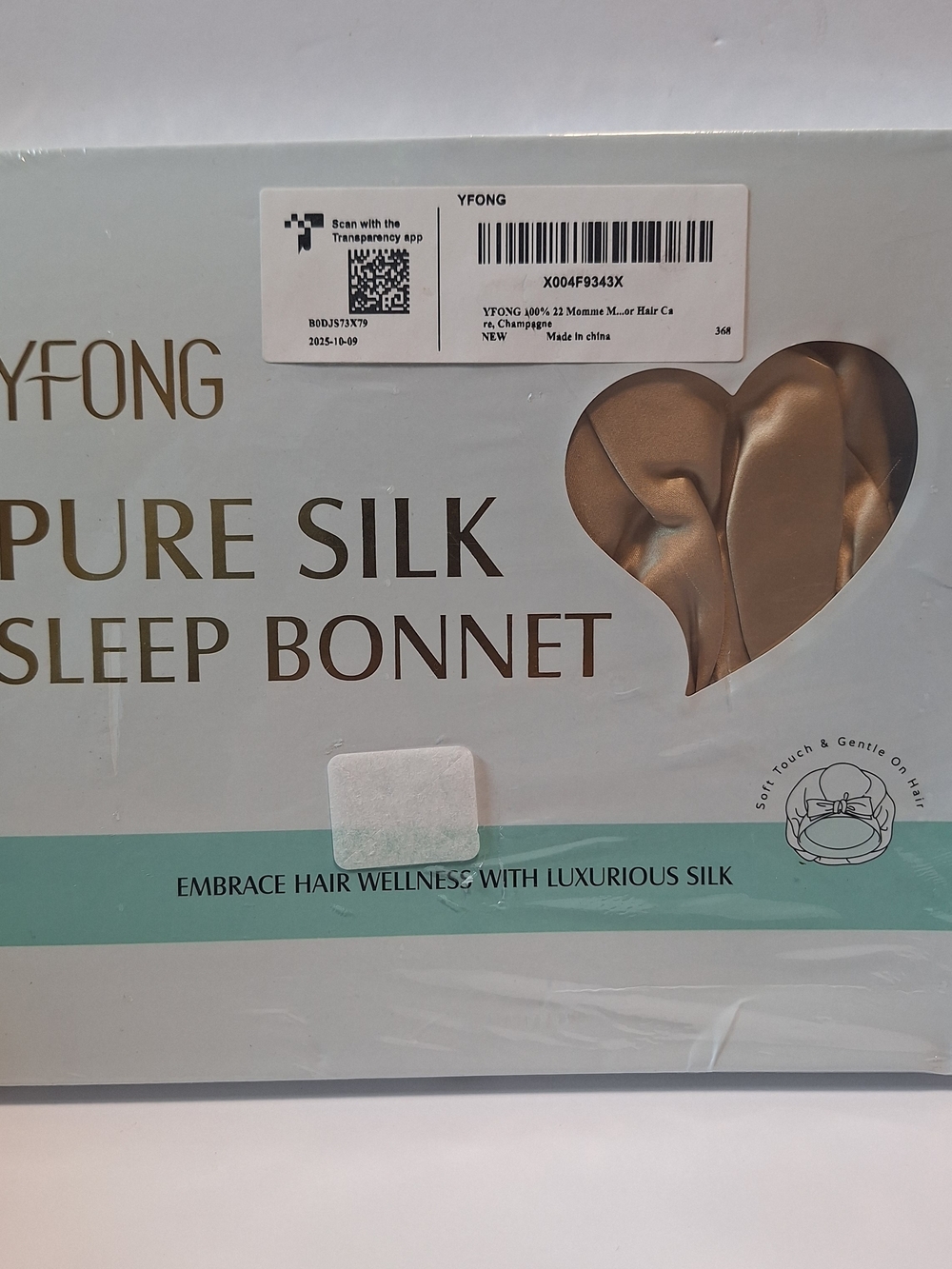 Pure Silk Sleep Bonnet - Champagne